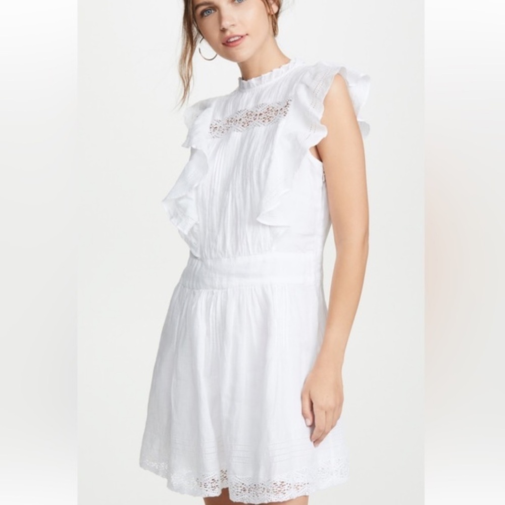 FRAME Lace Pintuck Dress size L
